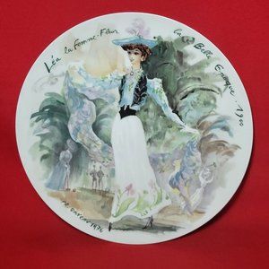 VTG 1976 D’Arceau Limoges Collectors Plate Léa la Femme Fleur la Belle Epoque 19